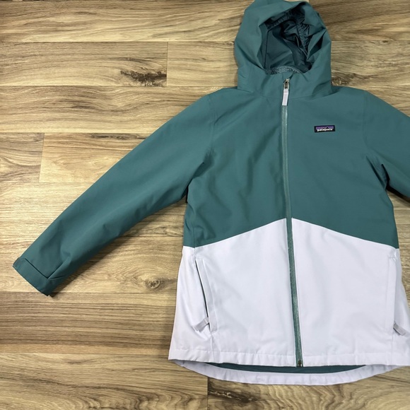Patagonia Kids' 4-in-1 Drop Tail Everyday Jacket Teal and Purple Colorblock XL - Picture 3 of 13